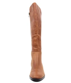 Outlet Tataley Cognac Leather Women Boots