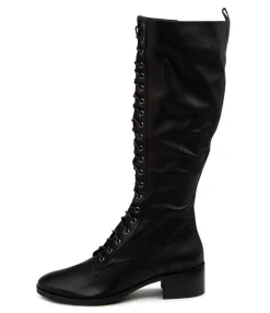 Online Tatum Black Leather Women Boots