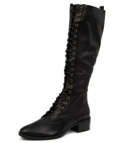 Online Tatum Black Leather Women Boots