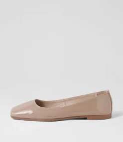Shop Tinker Dark Nude Patent Leather Ballet Flats Women Flats