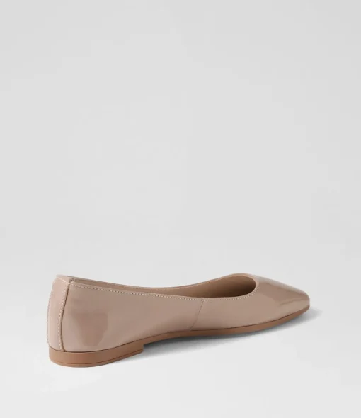 Shop Tinker Dark Nude Patent Leather Ballet Flats Women Flats