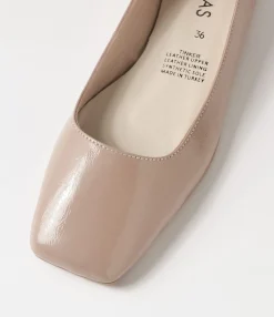 Shop Tinker Dark Nude Patent Leather Ballet Flats Women Flats