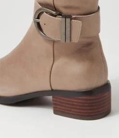Clearance Tish Smoke Leather Knee High Boots Women Boots