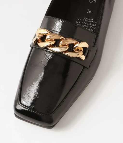 Best Tuscon Black Patent Leather Loafers Women Loafers
