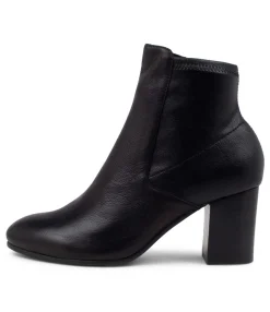 Cheap Uluv Black Stretch Leather Ankle Boots Bh Women Ankle Boots