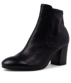 Cheap Uluv Black Stretch Leather Ankle Boots Bh Women Ankle Boots