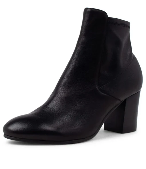 Cheap Uluv Black Stretch Leather Ankle Boots Bh Women Ankle Boots