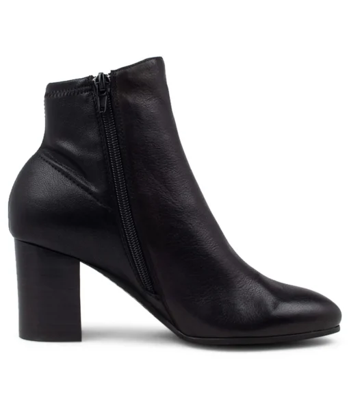 Cheap Uluv Black Stretch Leather Ankle Boots Bh Women Ankle Boots