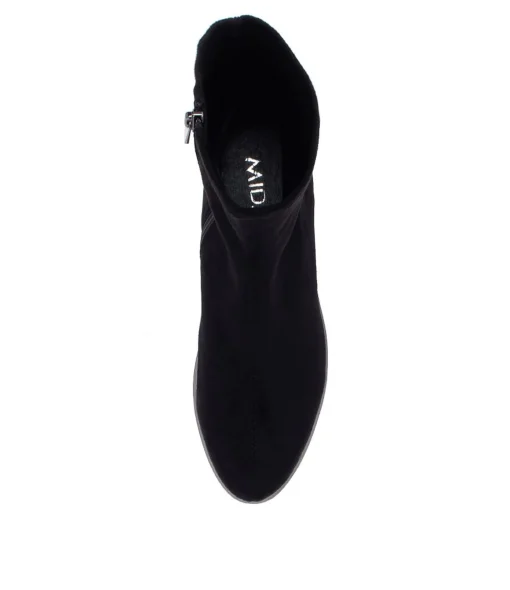 Best Umust Black Stretch Microsuede Ankle Boots Women Ankle Boots