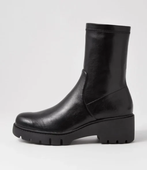 Shop Uner Black Stretch Ankle Boots Women Ankle Boots