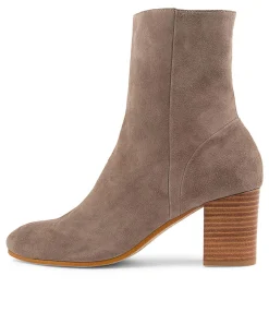 Cheap Unite Light Taupe Suede Ankle Boots Women Ankle Boots
