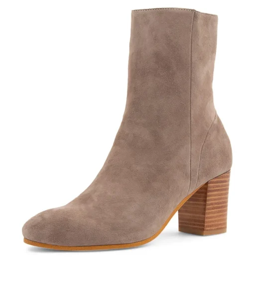 Cheap Unite Light Taupe Suede Ankle Boots Women Ankle Boots