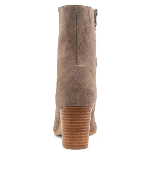 Cheap Unite Light Taupe Suede Ankle Boots Women Ankle Boots