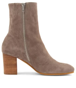 Cheap Unite Light Taupe Suede Ankle Boots Women Ankle Boots