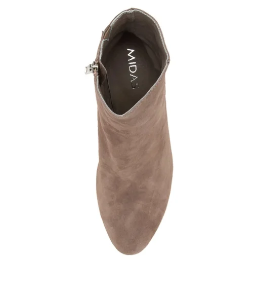 Cheap Unite Light Taupe Suede Ankle Boots Women Ankle Boots