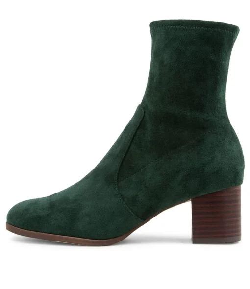 New Venti Forest Stretch Microsuede Ankle Boots Women Ankle Boots
