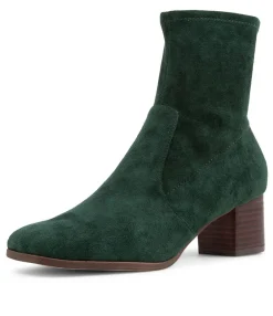 New Venti Forest Stretch Microsuede Ankle Boots Women Ankle Boots