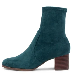 Hot Venti Teal Microsuede Ankle Boots Women Ankle Boots