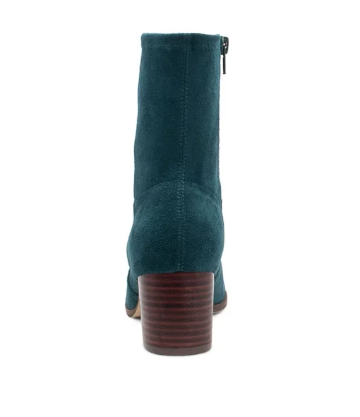 Hot Venti Teal Microsuede Ankle Boots Women Ankle Boots