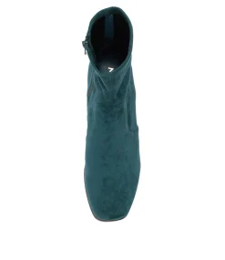 Hot Venti Teal Microsuede Ankle Boots Women Ankle Boots