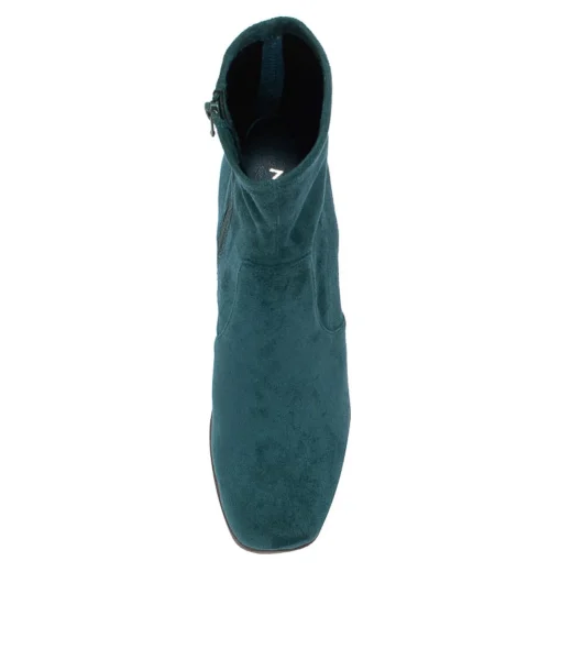 Hot Venti Teal Microsuede Ankle Boots Women Ankle Boots