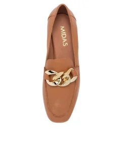 Best Visten Dk Tan Leather Loafers Women Loafers