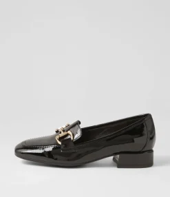 Best Vlad Black Patent Leather Heels Women Loafers