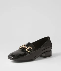 Best Vlad Black Patent Leather Heels Women Loafers