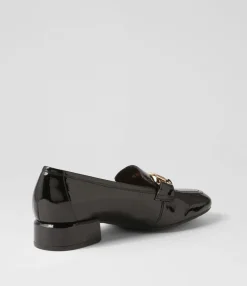 Best Vlad Black Patent Leather Heels Women Loafers