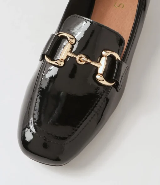 Best Vlad Black Patent Leather Heels Women Loafers