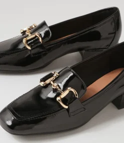 Best Vlad Black Patent Leather Heels Women Loafers