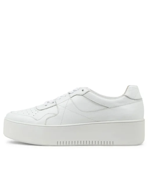 Best Sale Wabel White Leather Sneakers Women Sneakers