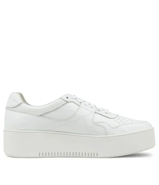 Best Sale Wabel White Leather Sneakers Women Sneakers