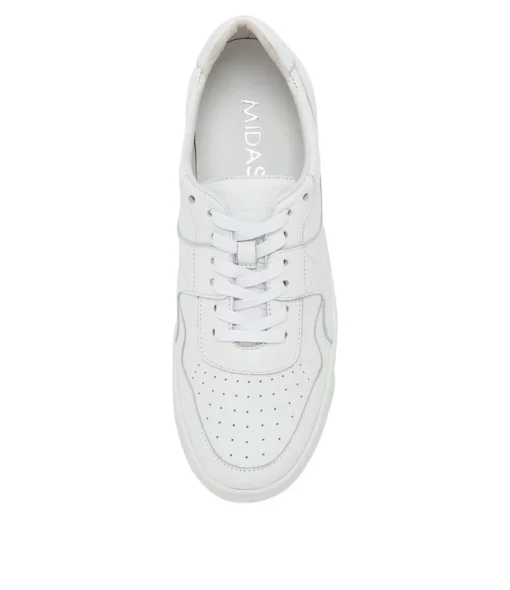 Best Sale Wabel White Leather Sneakers Women Sneakers