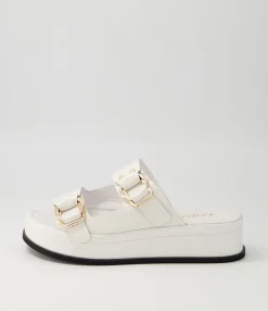 Hot Wandery White Wrinkle Patent Sandals Women Sandals