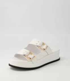 Hot Wandery White Wrinkle Patent Sandals Women Sandals