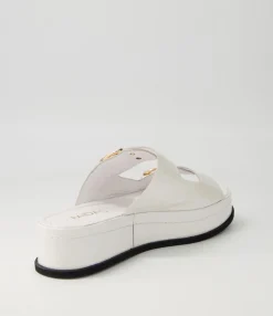 Hot Wandery White Wrinkle Patent Sandals Women Sandals