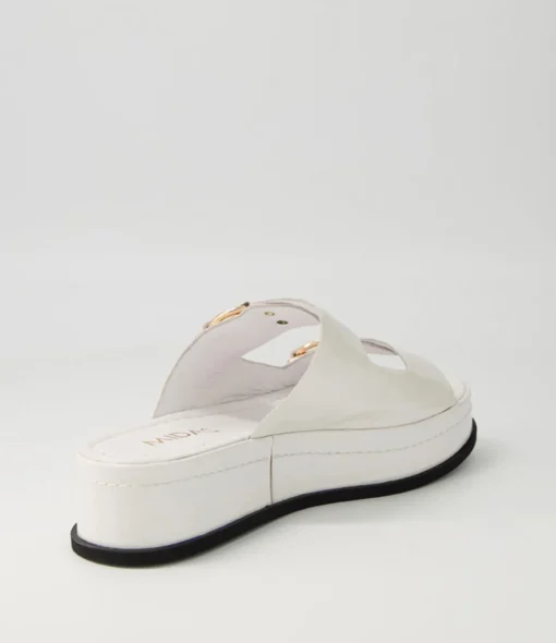 Hot Wandery White Wrinkle Patent Sandals Women Sandals