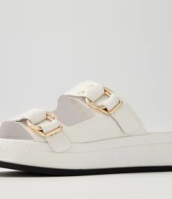 Hot Wandery White Wrinkle Patent Sandals Women Sandals
