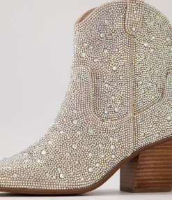 Cheap Willis Silver Jewel Fabric Ankle Boots Women Ankle Boots