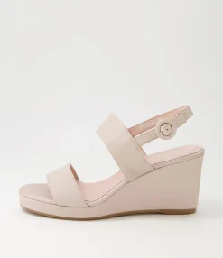 Hot Wunda Dark Nude Leather Sandals Women Wedges