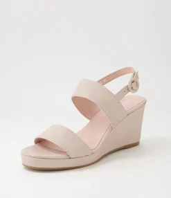 Hot Wunda Dark Nude Leather Sandals Women Wedges
