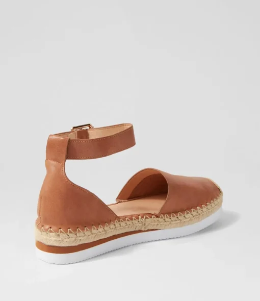 Best Wynona Tan Leather Espadrilles Women Flats