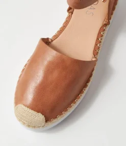 Best Wynona Tan Leather Espadrilles Women Flats