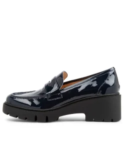 Flash Sale Xana Navy Patent Leather Heels Women Loafers