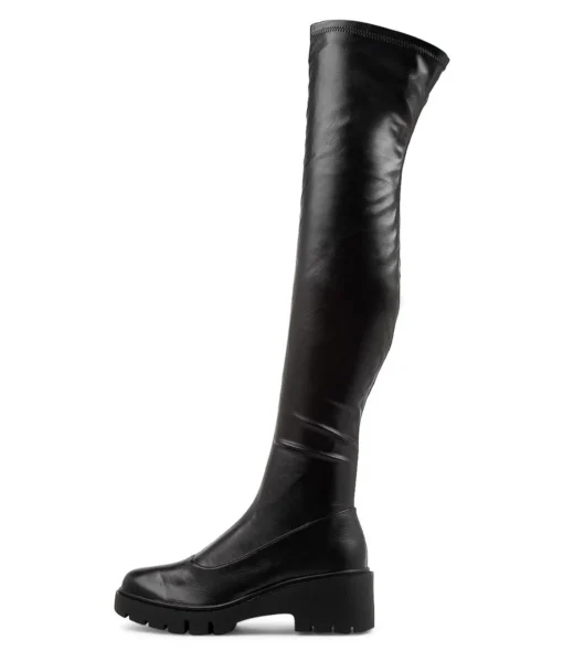Best Xeenie Black Stretch Knee High Boots Women Boots