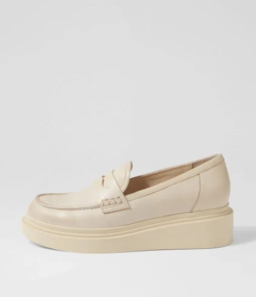Online Zafari Milk Leather Loafers Women Loafers
