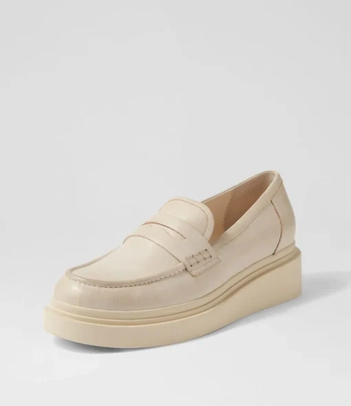 Online Zafari Milk Leather Loafers Women Loafers